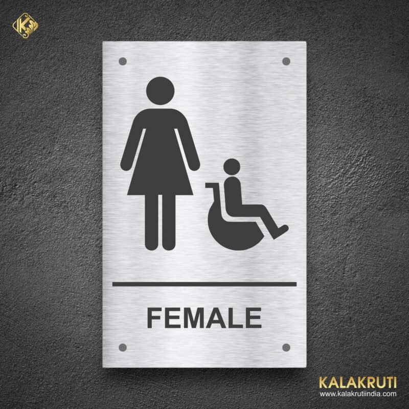 Testament To Inclusivity And Accessibility   Female Handicapped Sign
