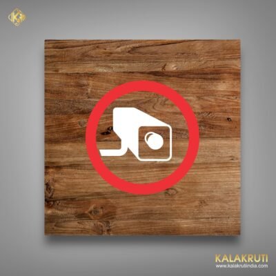 Wooden ACP CCTV Sign Elevate Security With Elegance!
