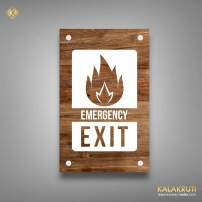 Wooden ACP EMERGENCY EXIT Sign Safety With Style!