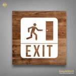 Wooden ACP EXIT Sign Navigate With Style And Safety!