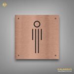 Beautiful Copper Male Restroom Signage – Minimalist Design without Text