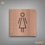 Elevate Serenity Copper Women's Restroom Symbol, Text Free