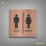Elevate Your Restroom Powerful Copper Signs with Clear and Concise Text