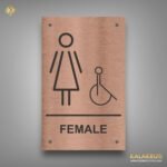 Empower Inclusivity Copper Female Handicap Sign
