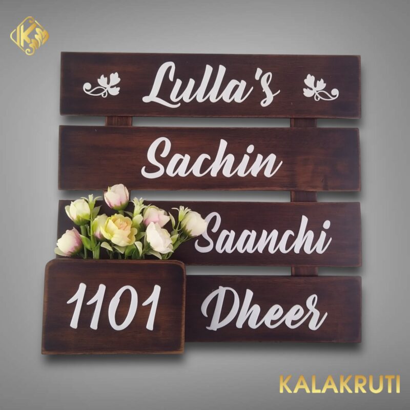 WOODEN NAMEPLATE