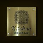 Brass Etching Nameplate | Krishna Rekha & Anil