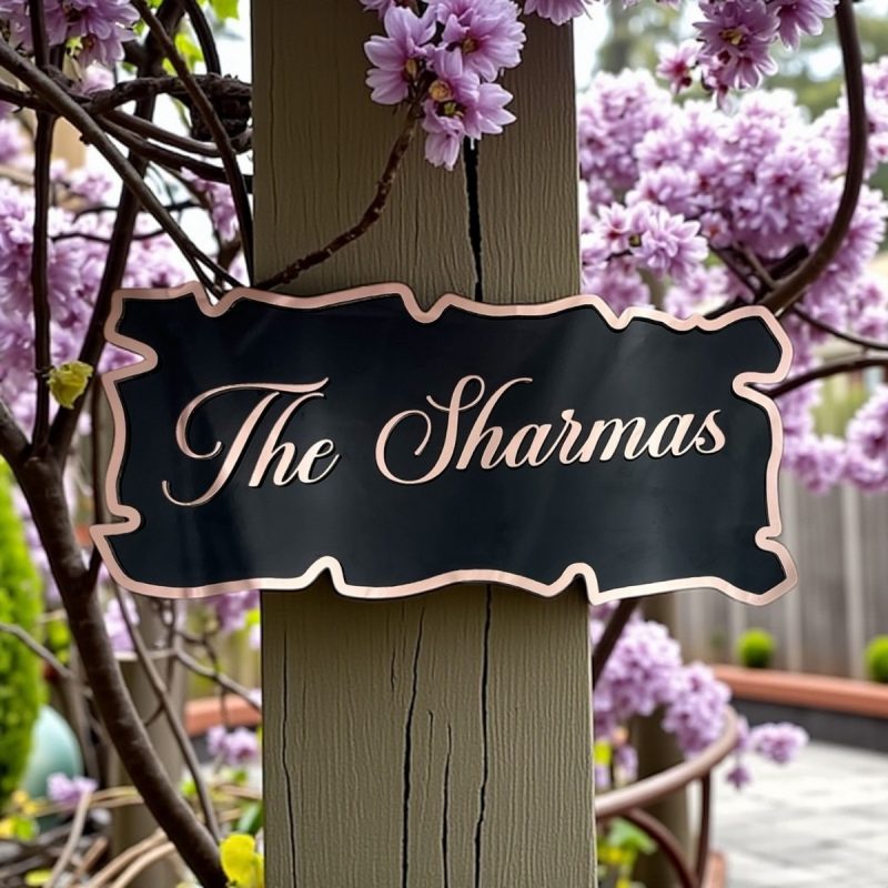 Black Acrylic Nameplate 5