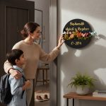 Black Acrylic Planter Nameplate