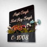 Black Acrylic Planter Nameplate 3