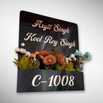 Black Acrylic Planter Nameplate 4