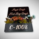 Black Acrylic Planter Nameplate 5