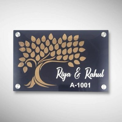 Black Base Acrylic Nameplate 2