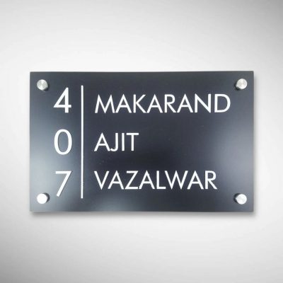 Black Base Acrylic Nameplate 2