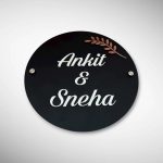 Black Matte Acrylic Nameplate 3