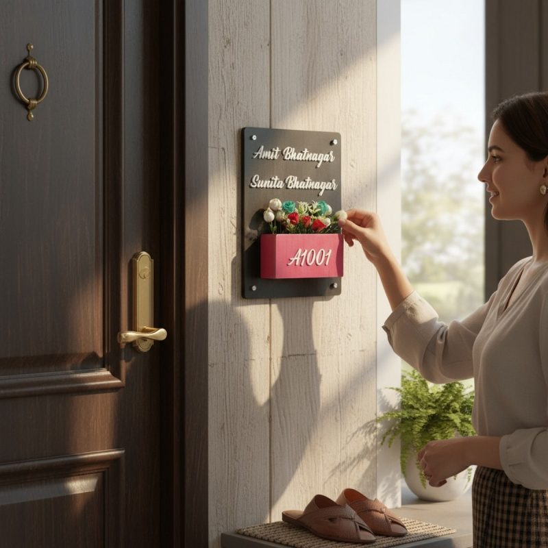 Brown Polish Planter Nameplate