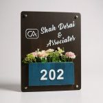 Brown Polish Planter Nameplate 6