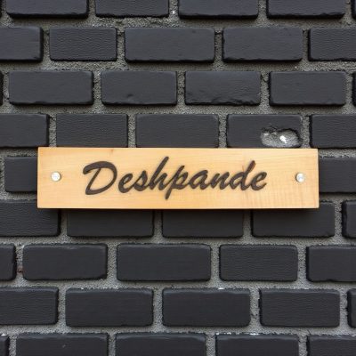 Deshpande Wooden Nameplate 3