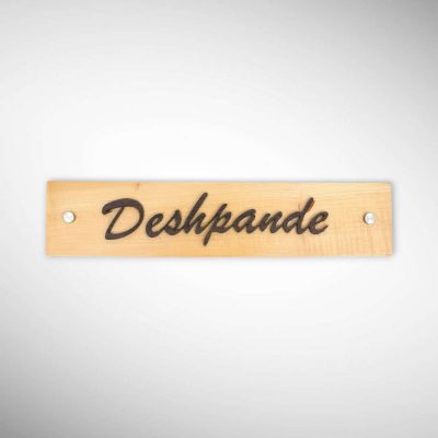 Deshpande Wooden Nameplate 5