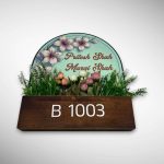 Designer Floral Planter Nameplate 2