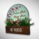 Designer Floral Planter Nameplate 7