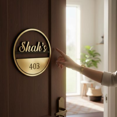 Golden Hairline Acrylic Letters