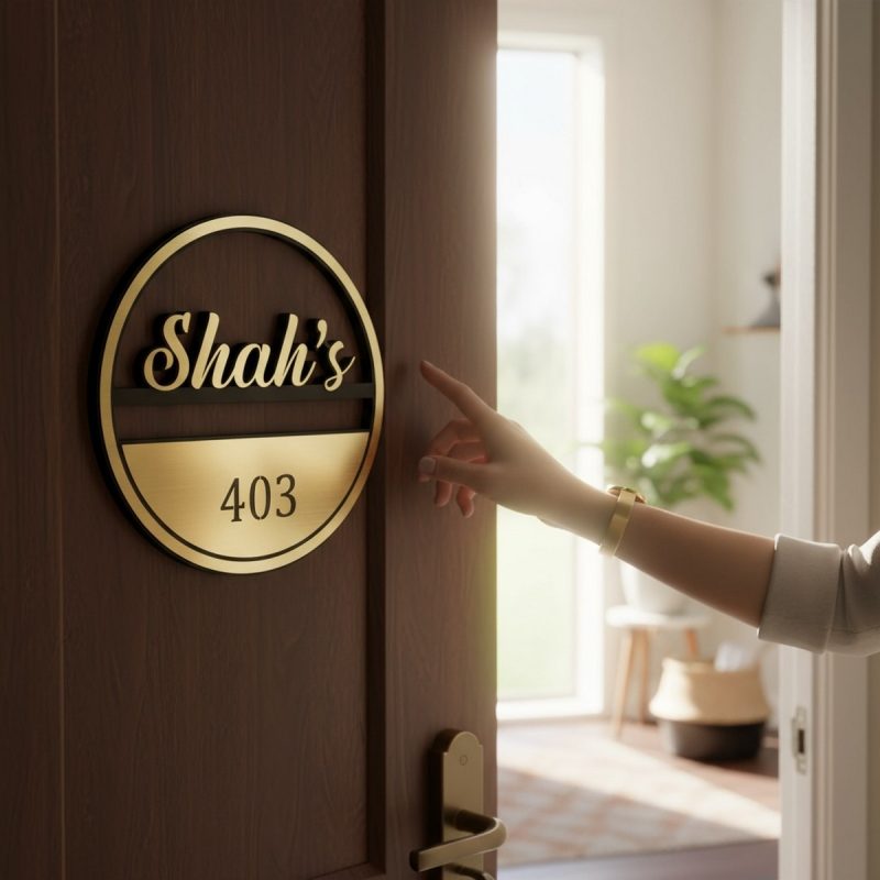 Golden Hairline Acrylic Letters