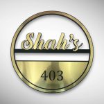 Golden Hairline Acrylic Letters