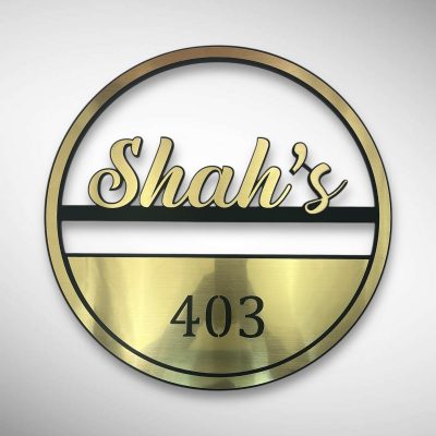 Golden Hairline Acrylic Letters