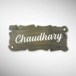 Handcrafted Stylish Wooden Nameplate 6