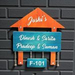 Handcrafted Wooden House Nameplate