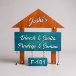 Handcrafted Wooden House Nameplate 3