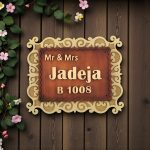 Handcrafted Wooden Nameplate