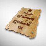 Handcrafted Wooden Stylish Nameplate 3