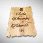 Handcrafted Wooden Stylish Nameplate 4