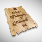 Handcrafted Wooden Stylish Nameplate 5