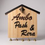 House Shaped Wooden Nameplate 3