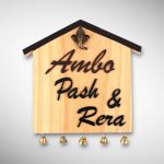 House Shaped Wooden Nameplate