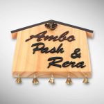 House Shaped Wooden Nameplate 5