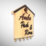 House Shaped Wooden Nameplate 6