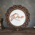 Luxury Round Designer Nameplate 3