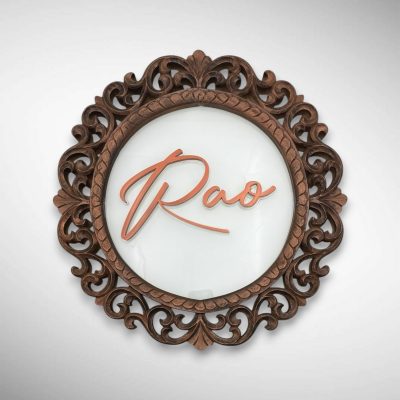 Luxury Round Designer Nameplate 4