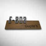 Modern Wooden Nameplate 2