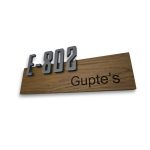 Modern Wooden Nameplate 4