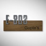 Modern Wooden Nameplate 5