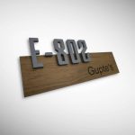 Modern Wooden Nameplate 6