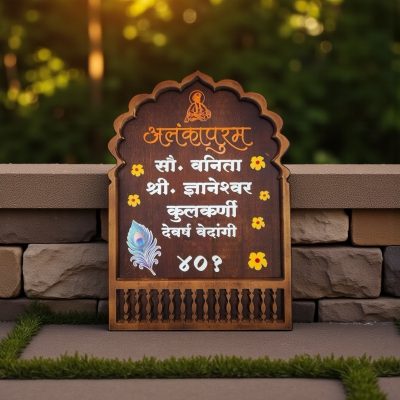 Polish Temple Pattern Nameplate 3