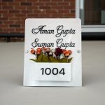 White Acrylic Planter Nameplate 2