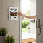 White Acrylic Planter Nameplate 3