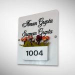 White Acrylic Planter Nameplate 5