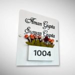 White Acrylic Planter Nameplate 4